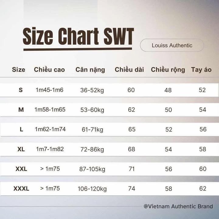 Bảng size